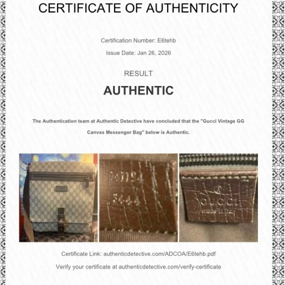 Gucci GG Canvas Messenger bag with COA - Picture 15 of 16